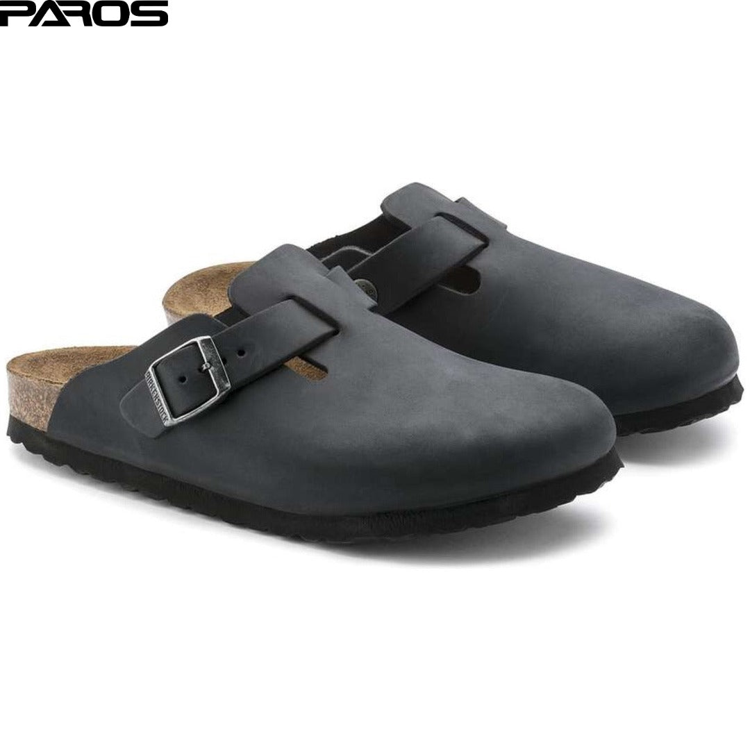 Birkenstock Boston Oiled Leather 'Black'