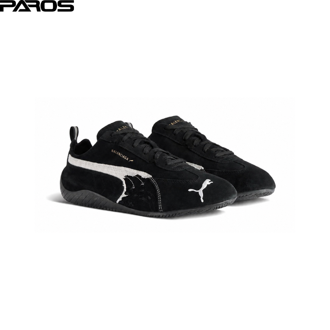 Balenciaga x Speedcat Suede 'Black White'