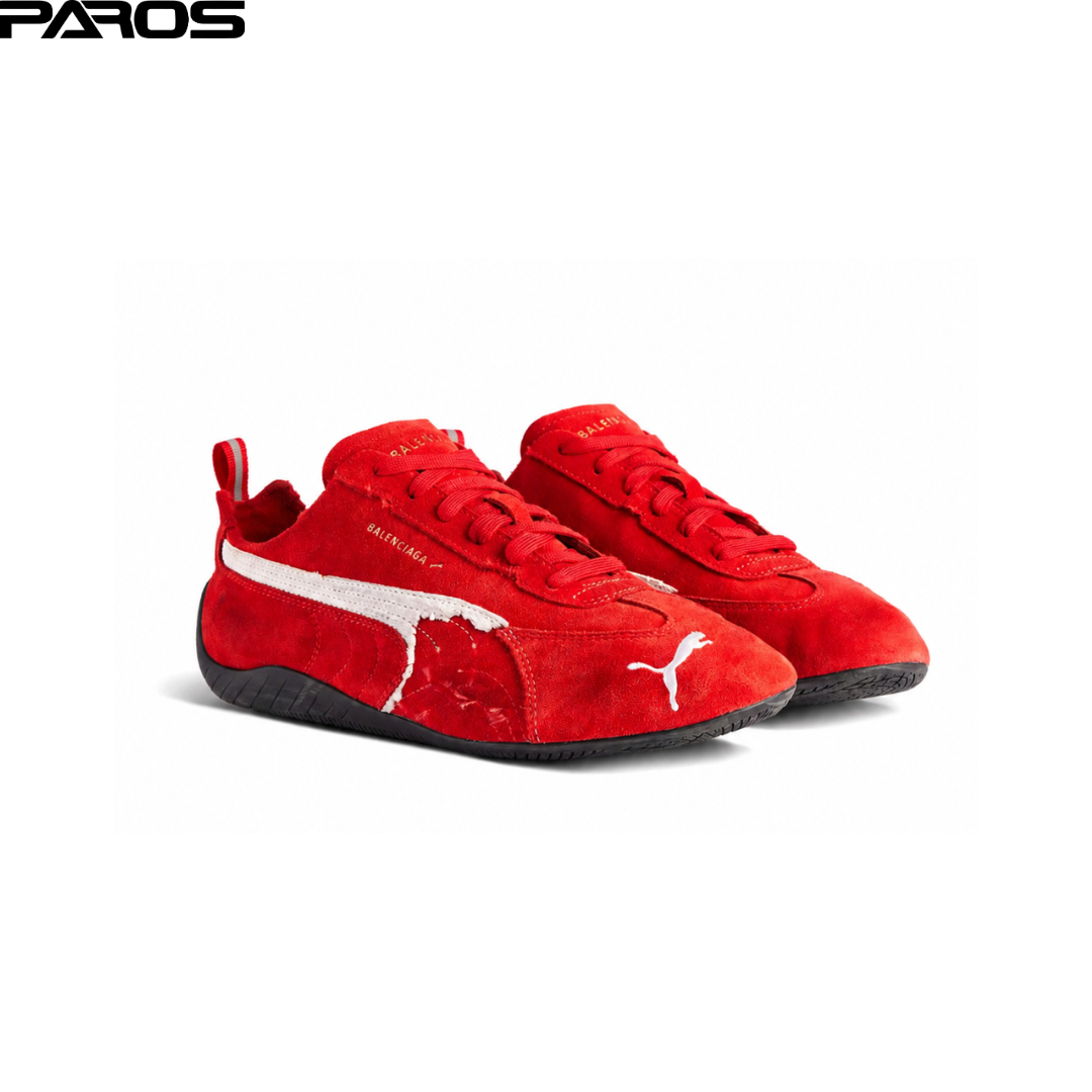 Balenciaga x Speedcat Suede 'Red White'