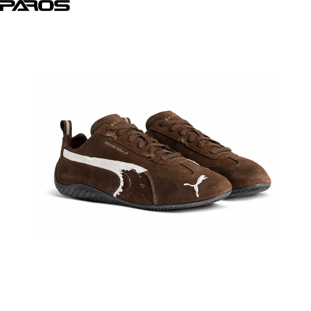 Balenciaga x Speedcat Suede 'Brown White'
