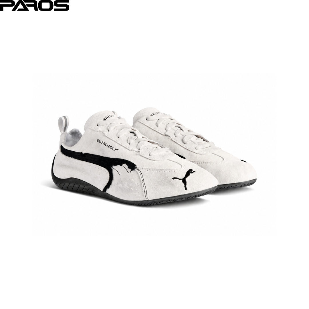 Balenciaga x Speedcat Suede 'White Black'