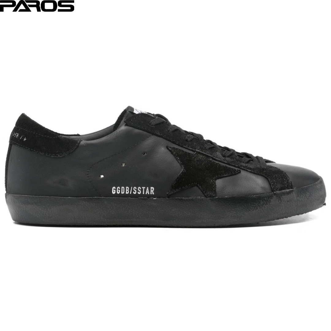 Golden Goose Super-Star in black nappa with black suede