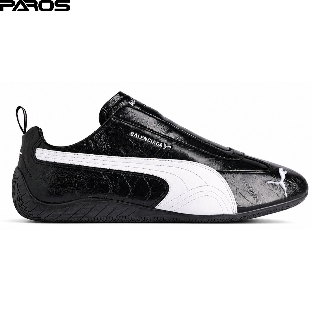 Balenciaga x Speedcat Leather 'Black White'