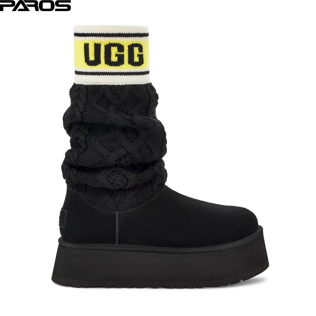 UGG Classic Sweater Letter Boot Black
