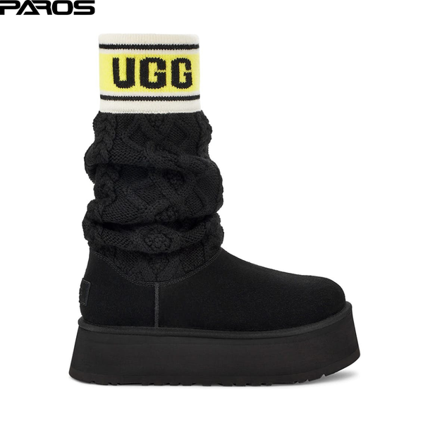 UGG Classic Sweater Letter Boot Black