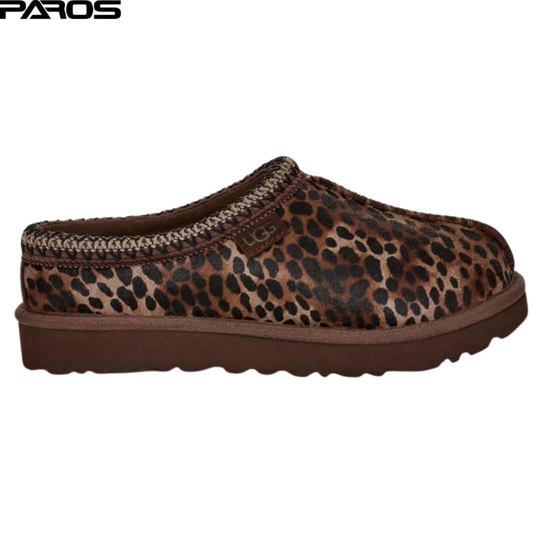 UGG Tasman Caspian Slipper 'Burnt Cedar Cheetah'