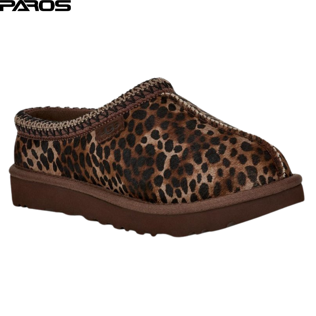UGG Tasman Caspian Slipper 'Burnt Cedar Cheetah'