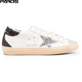 Golden Goose Super-Star Silver Glitter Star Black Glitter