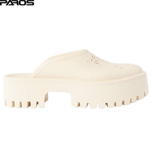 Gucci Elea Perforated Rubber Platform Mule 'White'