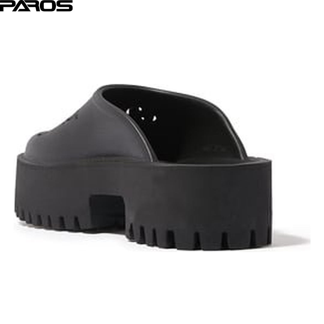 Gucci Perforated Rubber Platform Sandal 'Black'
