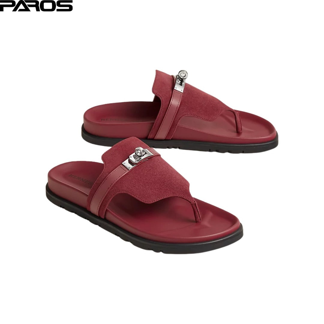 Hermès Empire Sandal 'Rose Lie de Vin'