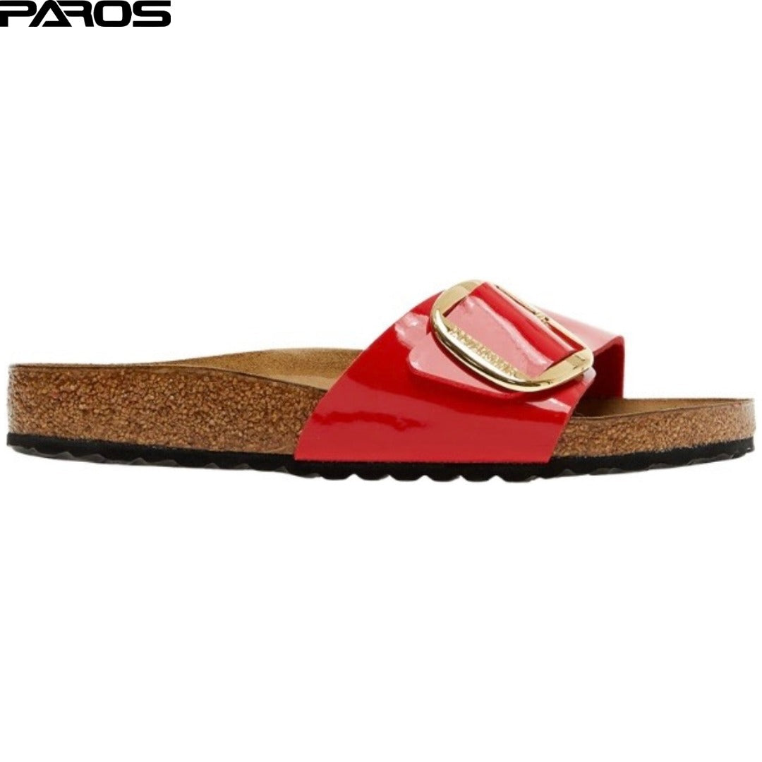 Birkenstock Madrid Big Buckle 'Patent Red'