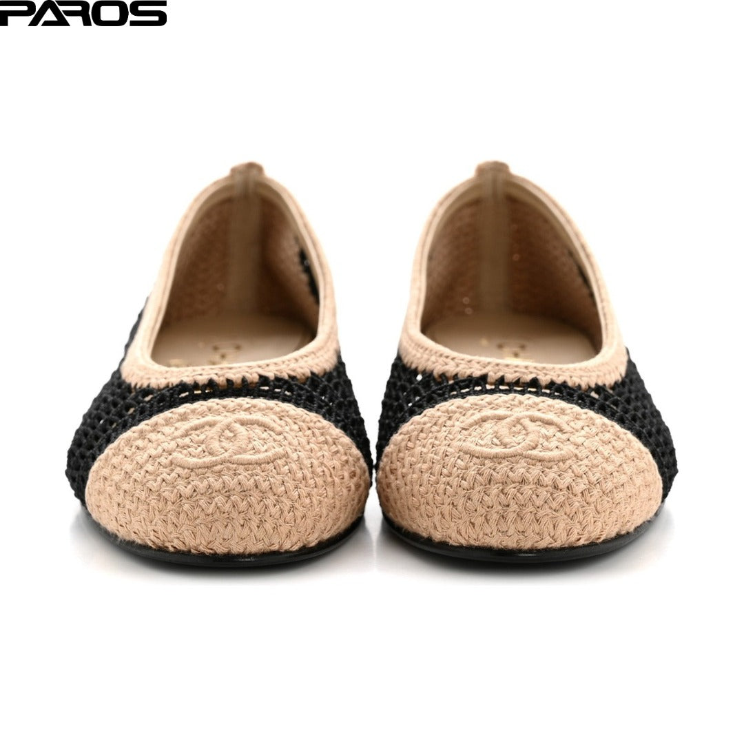 Chanel CC Knit Ballet 'Beige Black'