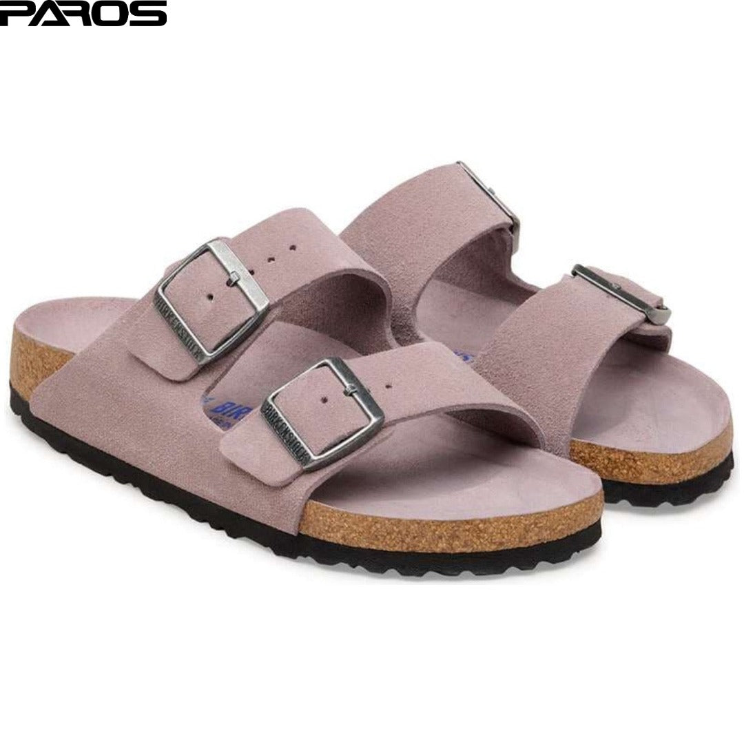 Birkenstock Arizona Soft Footbed Suede Leather 'Faded Purple Tonal'