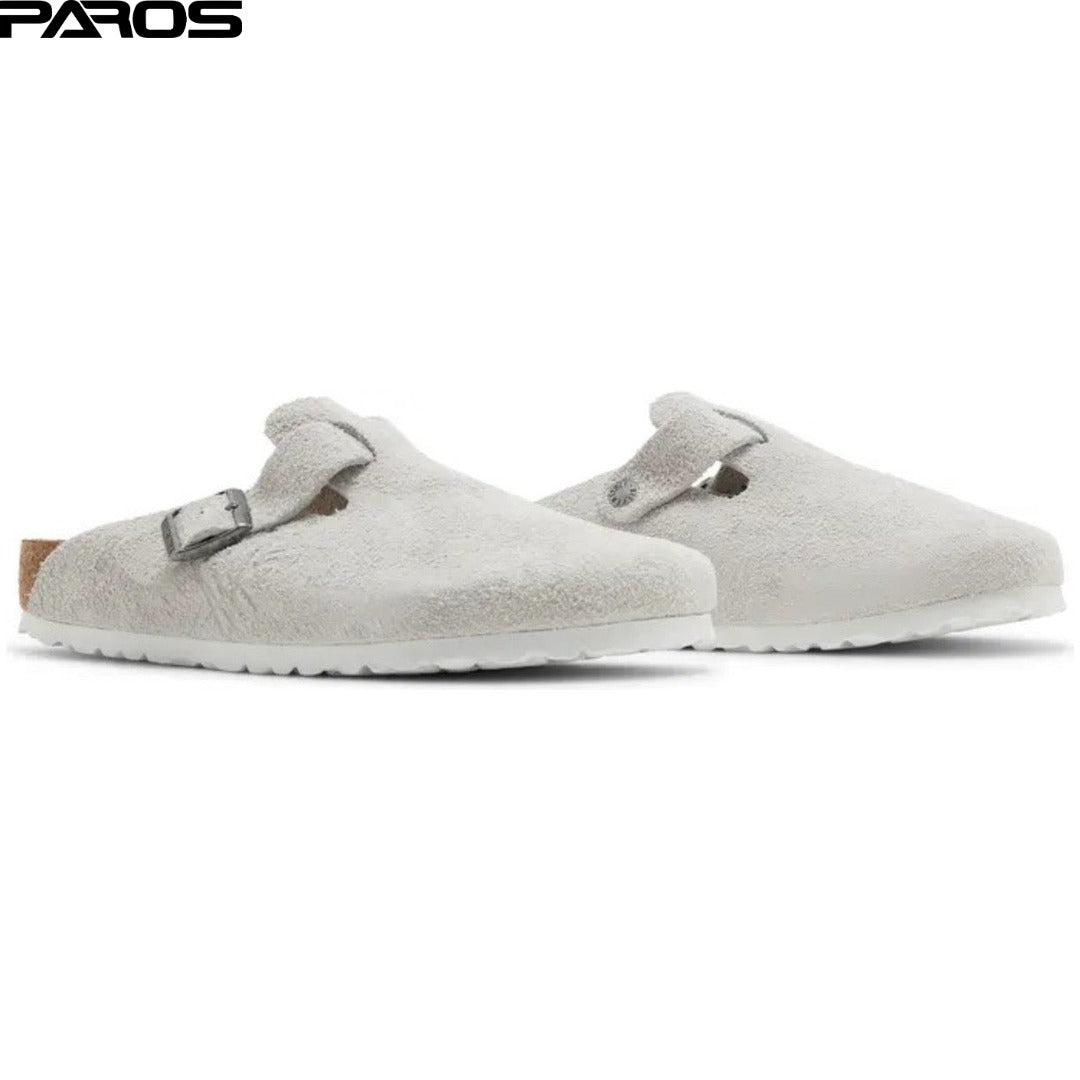 Stussy x Birkenstock Boston Shaggy 'Bone'