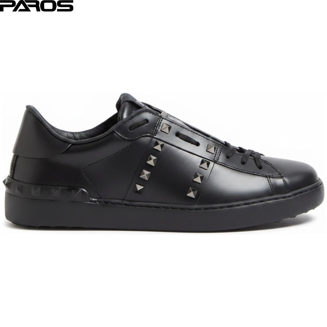 Valentino Rockstud Untitled Sneaker 'Black Calfskin'