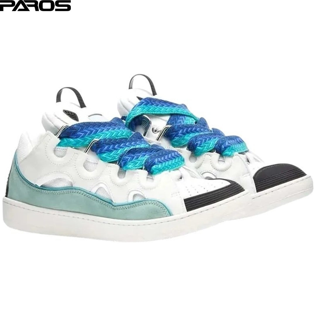 Lanvin Curb Sneakers 'White Blue'