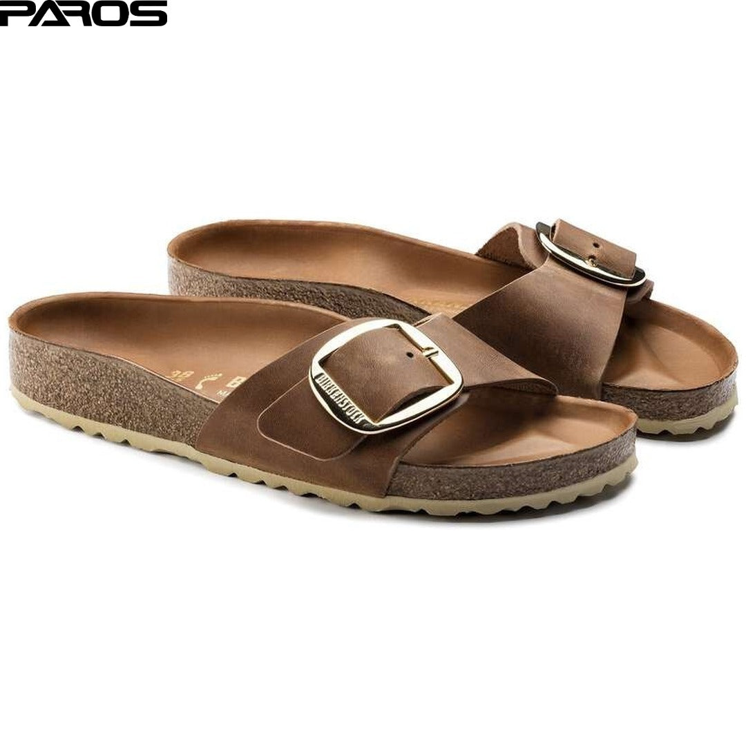 Birkenstock Madrid Big Buckle 'Cognac'
