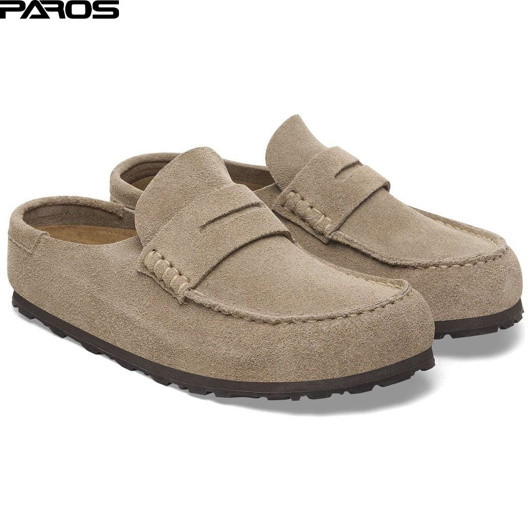 Birkenstock Naples Wrapped Suede Leather 'Taupe'
