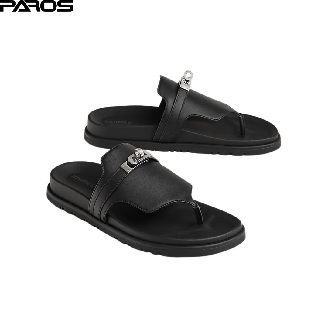 Hermès Empire Sandal 'Black Kelly Buckle'