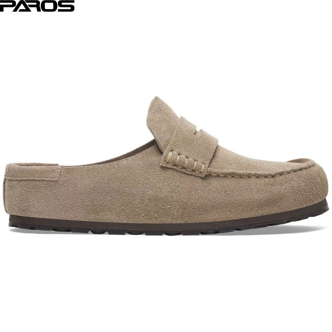 Birkenstock Naples Wrapped Suede Leather 'Taupe'