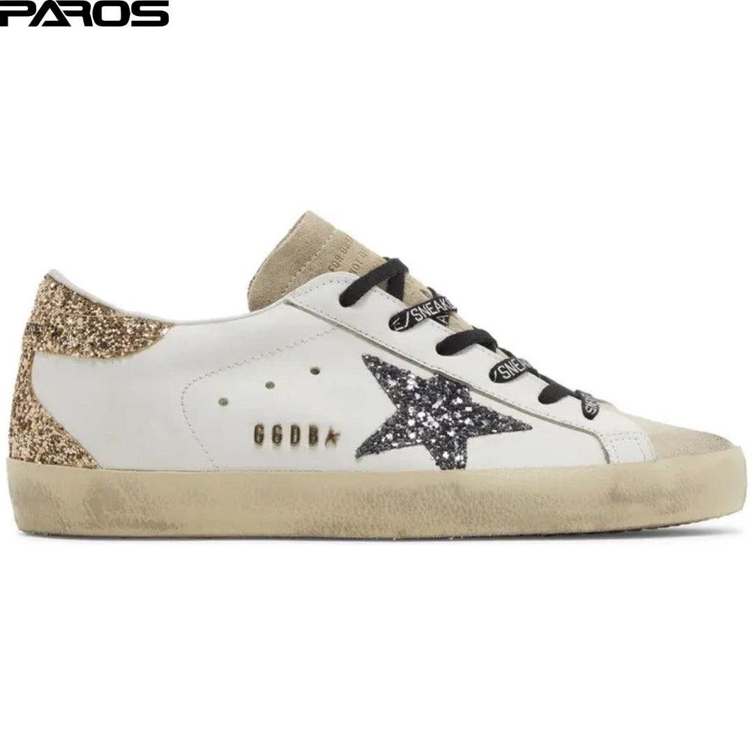 Golden Goose Super-Star 'Optic White Seedpearl Glitter'