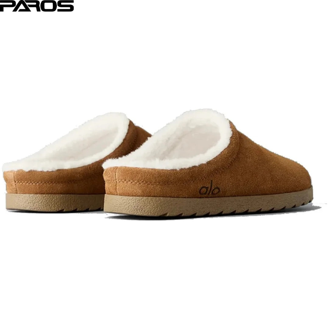 Alo Sherpa Recovery Slipper 'Saddle Ivory'