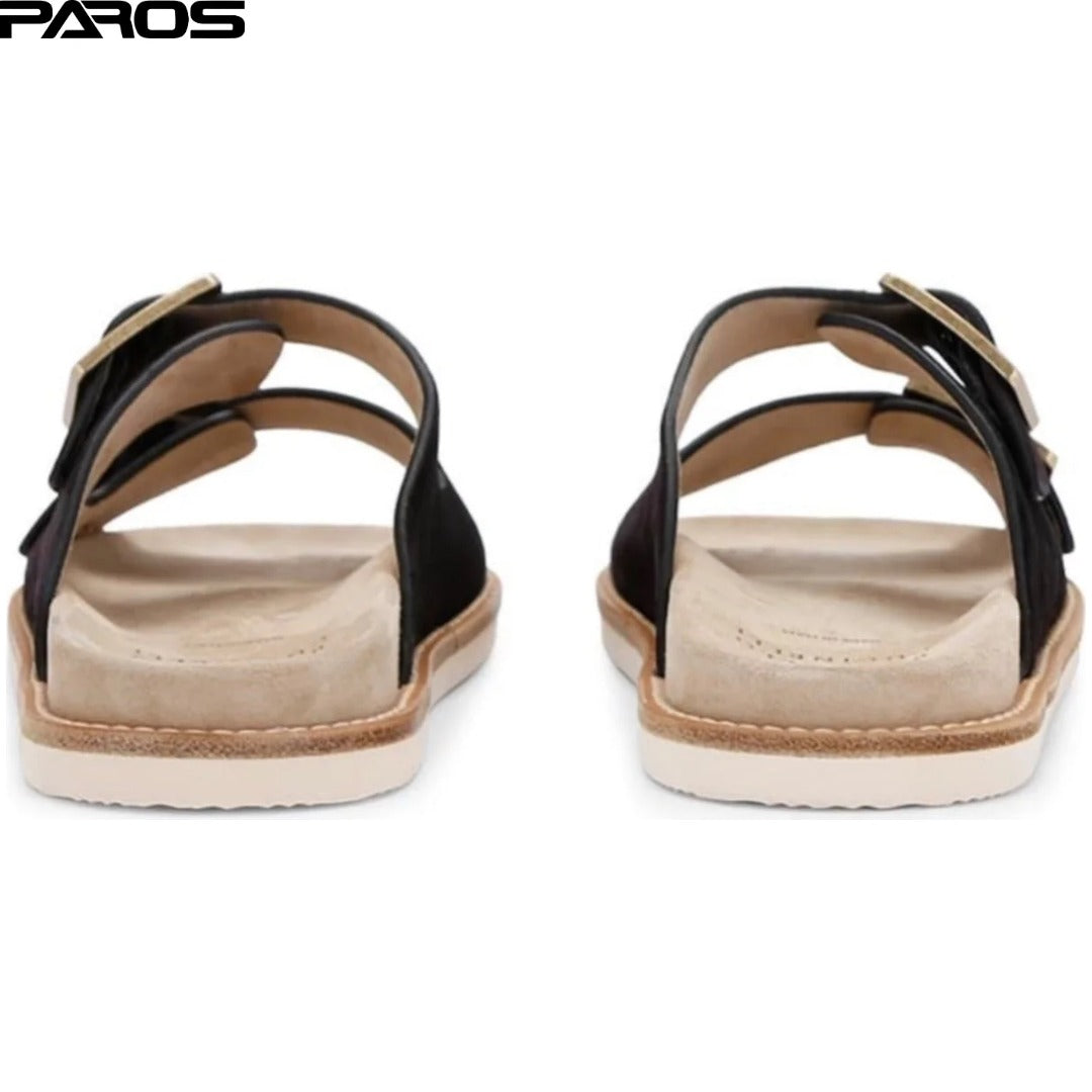 Brunello Cucinelli Suede Double-Strap Sandals 'Black'