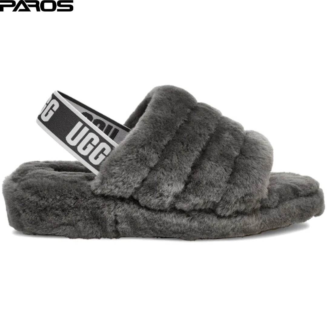UGG Fluff Yeah Slide 'Charcoal'