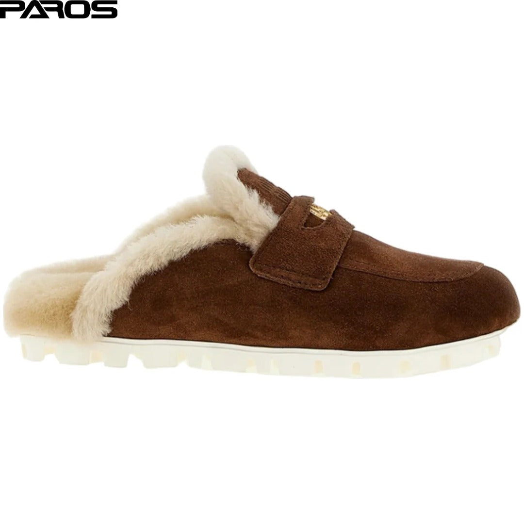 Miu Miu Suede Mules 'Cocoa Brown'