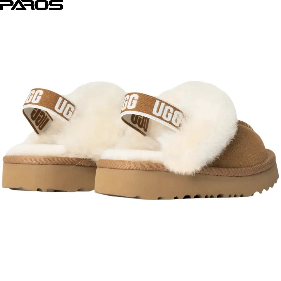 UGG Kids Funkette Slipper 'Chestnut'