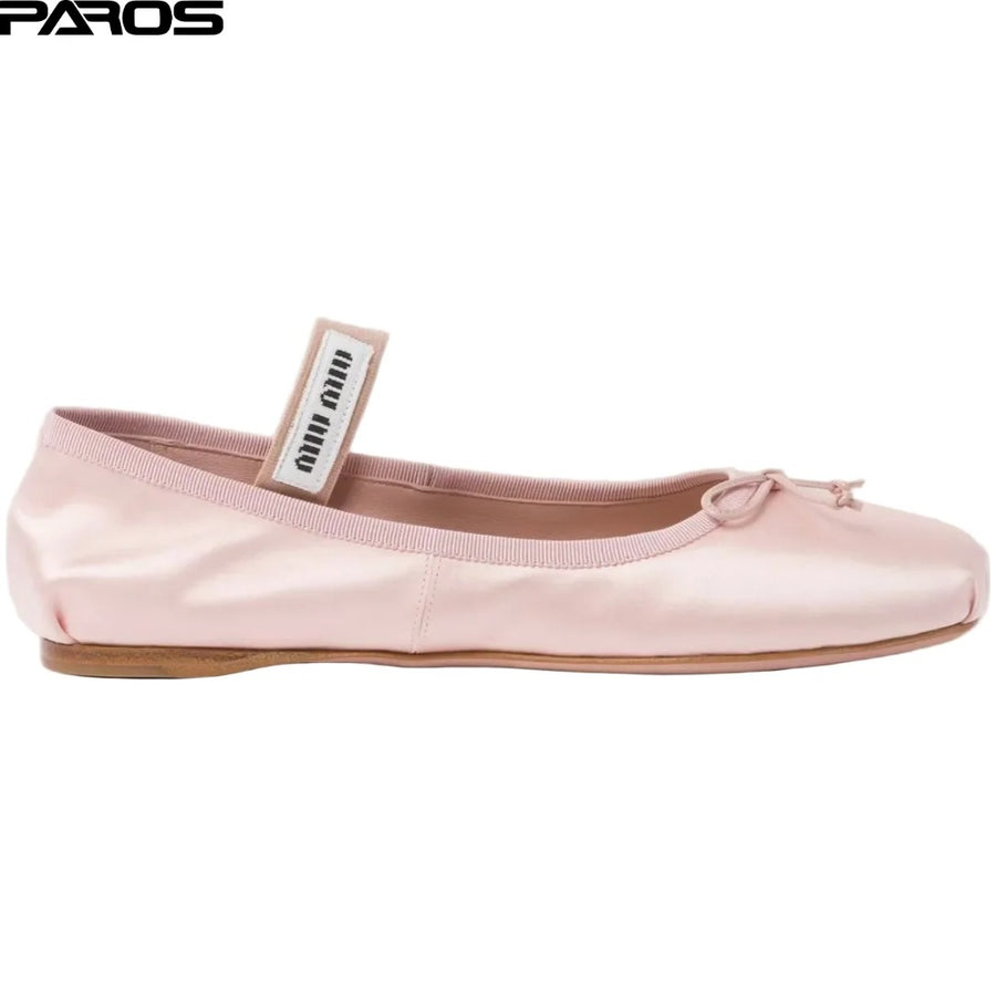 Miu Miu Satin Ballerinas 'Orchid Pink'