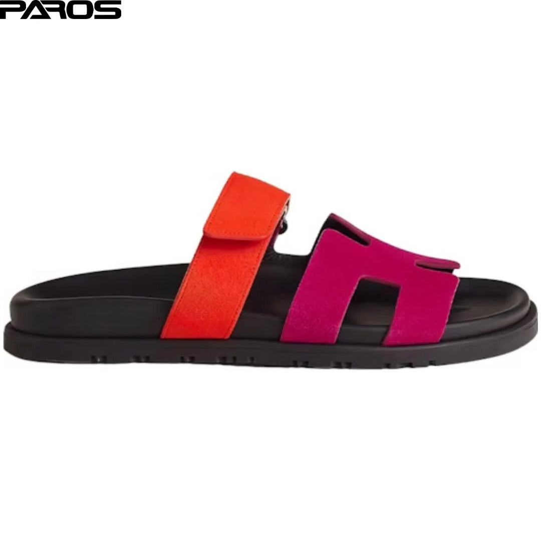 Hermès Chypre Sandal 'Black Orange Pink'