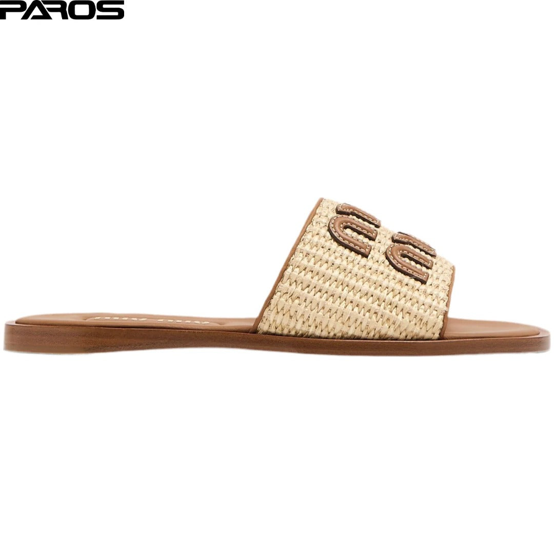 Miu Miu Slide 'Beige Brandy'