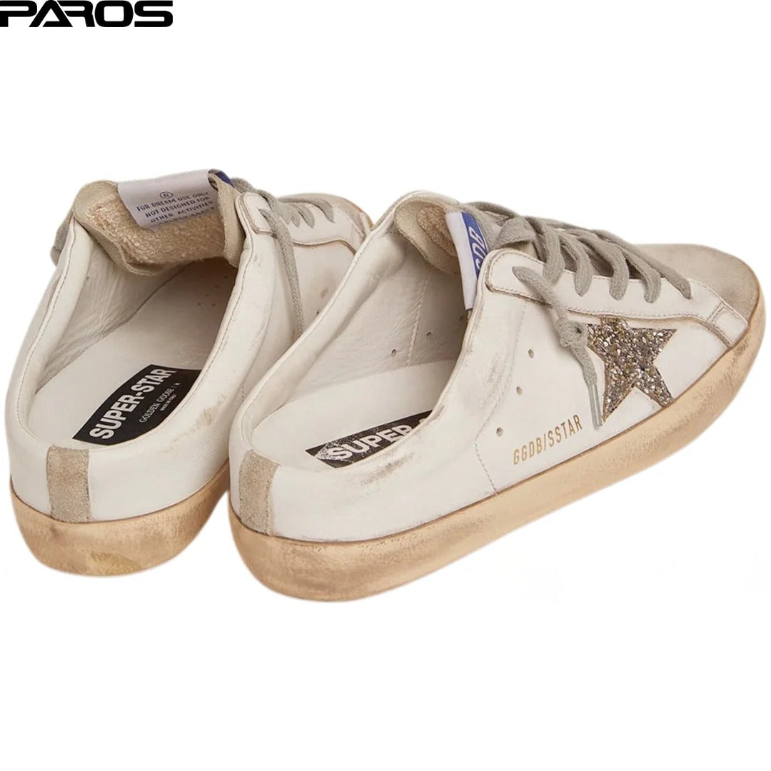 Golden Goose Super-Star Sabot 'Platinum Glitter'