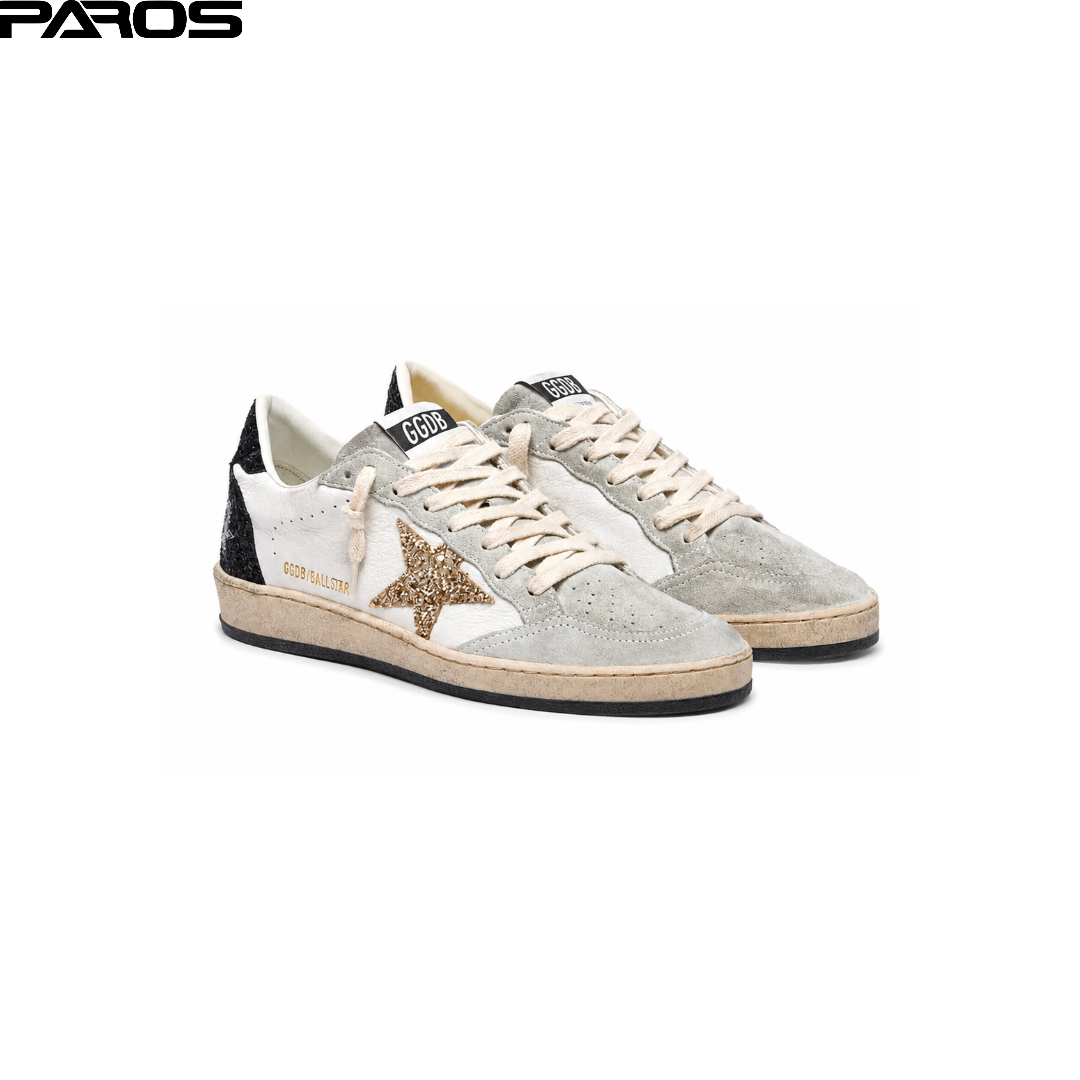 Golden Goose Ball Star 'White Gold Glitter'