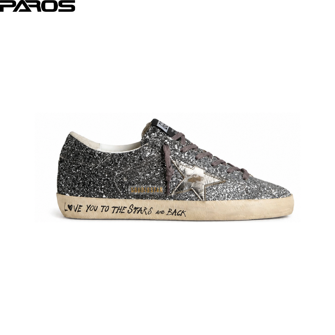 Golden Goose Super-Star 'Silver Glitter'