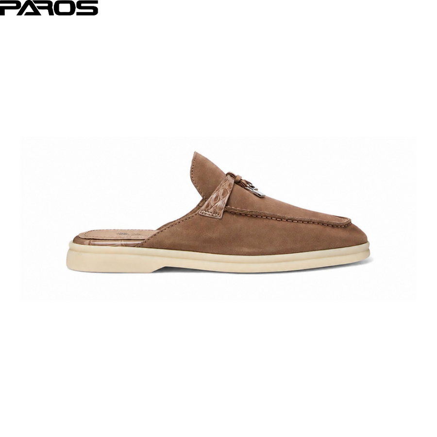 Loro Piana Babouche Charms Walk – Suede & Alligator Skin 'Caribu'