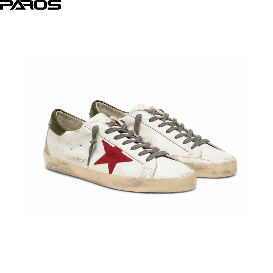 Golden Goose Super-Star 'White Red Green'
