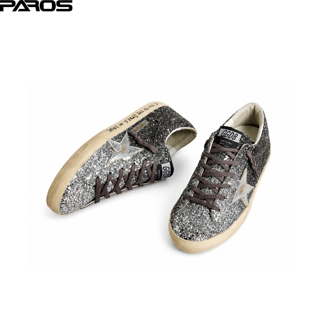 Golden Goose Super-Star 'Silver Glitter'