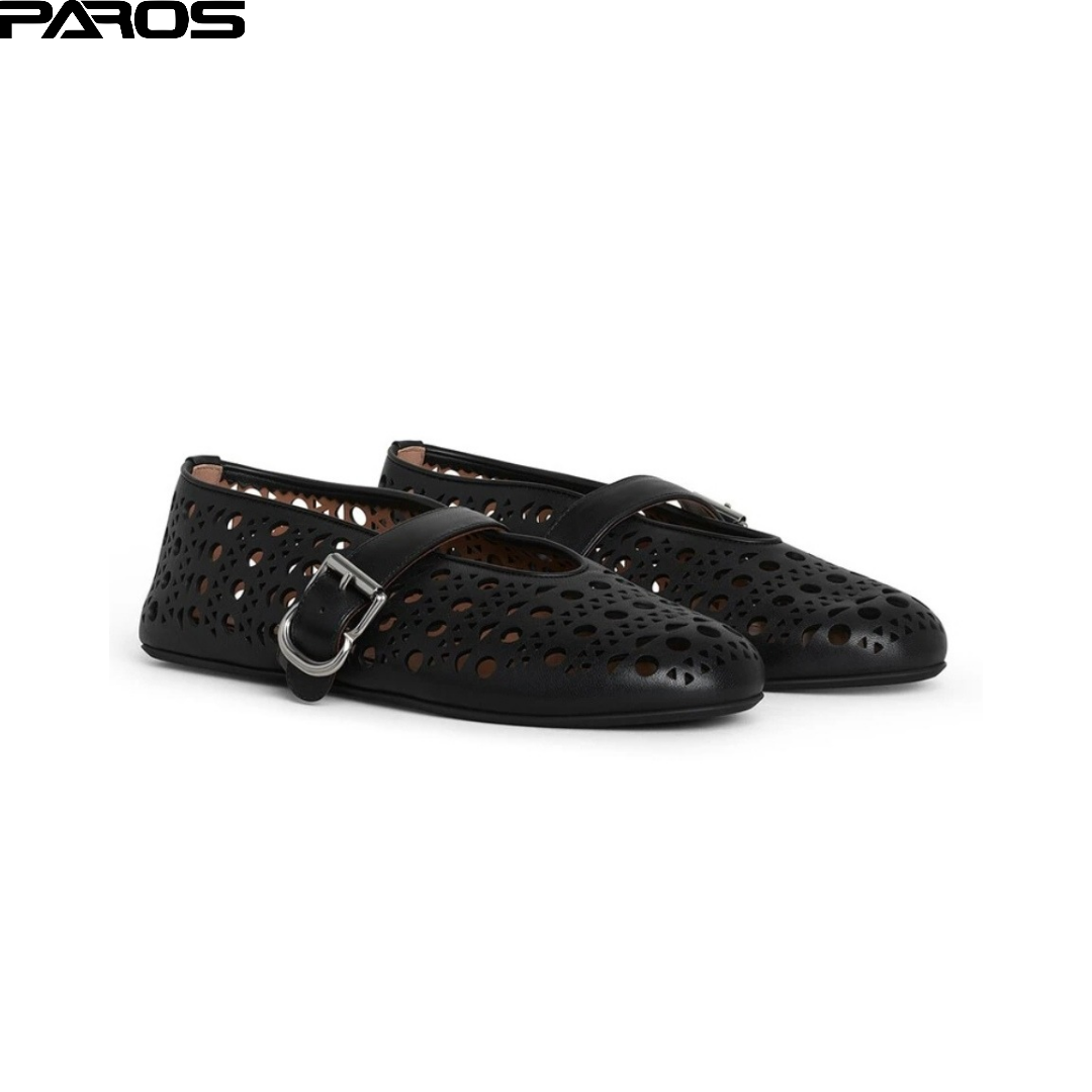 Alaïa Ballet Flats in Vienne Lambskin 'Black'