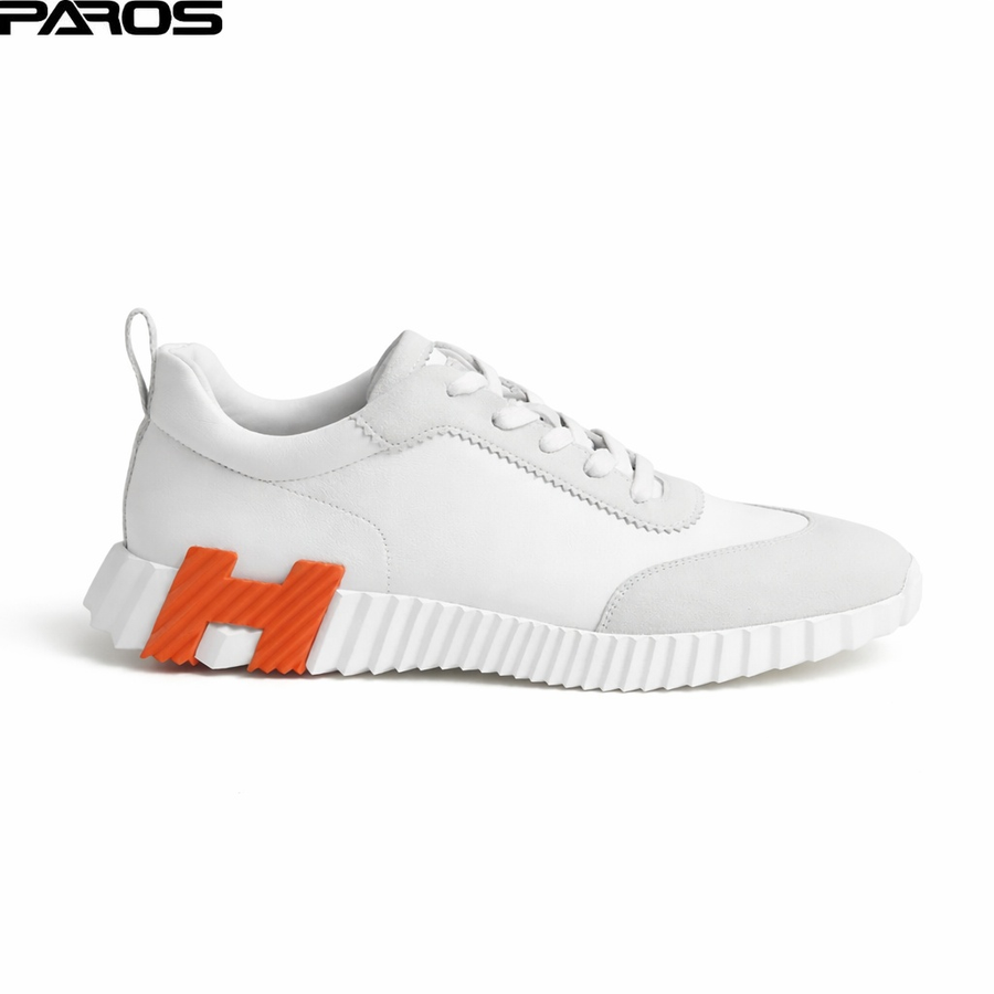 Hermès Bouncing 'White / Orange H Sole'